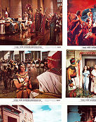 The Ten Commandments 1956 lobby card set Charlton Heston Yul Brynner Anne Baxter Cecil B DeMille Religion