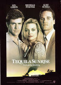 Tequila Sunrise 1988 movie poster Mel Gibson Michelle Pfeiffer Kurt Russell Robert Towne