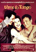 Three to Tango 1999 movie poster Matthew Perry Neve Campbell Dylan McDermott Damon Santostefano