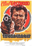 Thunderbolt and Lightfoot 1974 movie poster Clint Eastwood Jeff Bridges Geoffrey Lewis Michael Cimino Glasses Guns weapons
