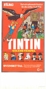 Tintin Solens tempel 1971 poster Thomas Bolme Tintin Eddie Lateste Affischkonstnär: Hergé Från serier Animerat