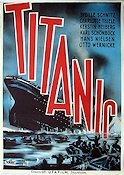 Titanic 1943 movie poster Sybille Schmitz Herbert Selpin Production: UFA Ships and navy