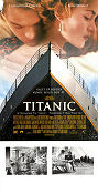 Titanic 1997 poster Leonardo DiCaprio Kate Winslet Billy Zane James Cameron Skepp och båtar Romantik