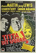 Scared Stiff 1953 movie poster Dean Martin Jerry Lewis Carmen Miranda Lizabeth Scott