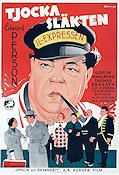 Tjocka släkten 1935 movie poster Edvard Persson Gideon Wahlberg Smoking Eric Rohman art