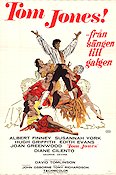 Tom Jones 1963 movie poster Albert Finney Susannah York George Devine Tony Richardson Musicals