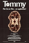 Tommy 1975 movie poster Roger Daltrey Ann-Margret Elton John Eric Clapton Jack Nicholson Rock and pop Musicals Glasses