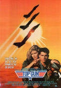 Top Gun 1986 movie poster Tom Cruise Kelly McGillis Val Kilmer Tony Scott Planes