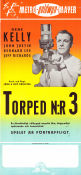 Torped nr 3 1954 poster Gene Kelly John Justin Bernard Lee John Boulting Affischkonstnär: Bommelin Krig