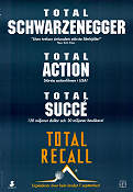 Total Recall 1990 movie poster Arnold Schwarzenegger Sharon Stone Michael Ironside Rachel Ticotin Paul Verhoeven Writer: Phillip K Dick