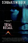 Total Recall 1990 movie poster Arnold Schwarzenegger Sharon Stone Michael Ironside Rachel Ticotin Paul Verhoeven Writer: Phillip K Dick