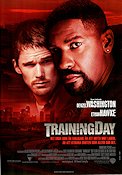 Training Day 2001 poster Denzel Washington Ethan Hawke Scott Glenn Antoine Fuqua Poliser