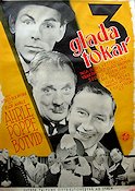 Tre glada tokar 1942 movie poster Elof Ahrle Nils Poppe John Botvid