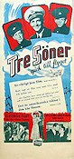 Tre söner gick till flyget 1945 movie poster George Fant Stig Olin Göran Gentele Britta Holmberg Rolf Husberg Planes