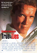 True Lies 1994 movie poster Arnold Schwarzenegger Jamie Lee Curtis Tom Arnold James Cameron Guns weapons