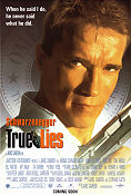 True Lies 1994 poster Arnold Schwarzenegger Jamie Lee Curtis Tom Arnold James Cameron Vapen