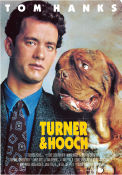 Turner and Hooch 1989 movie poster Tom Hanks Mare Winningham Craig T Nelson Roger Spottiswoode Dogs