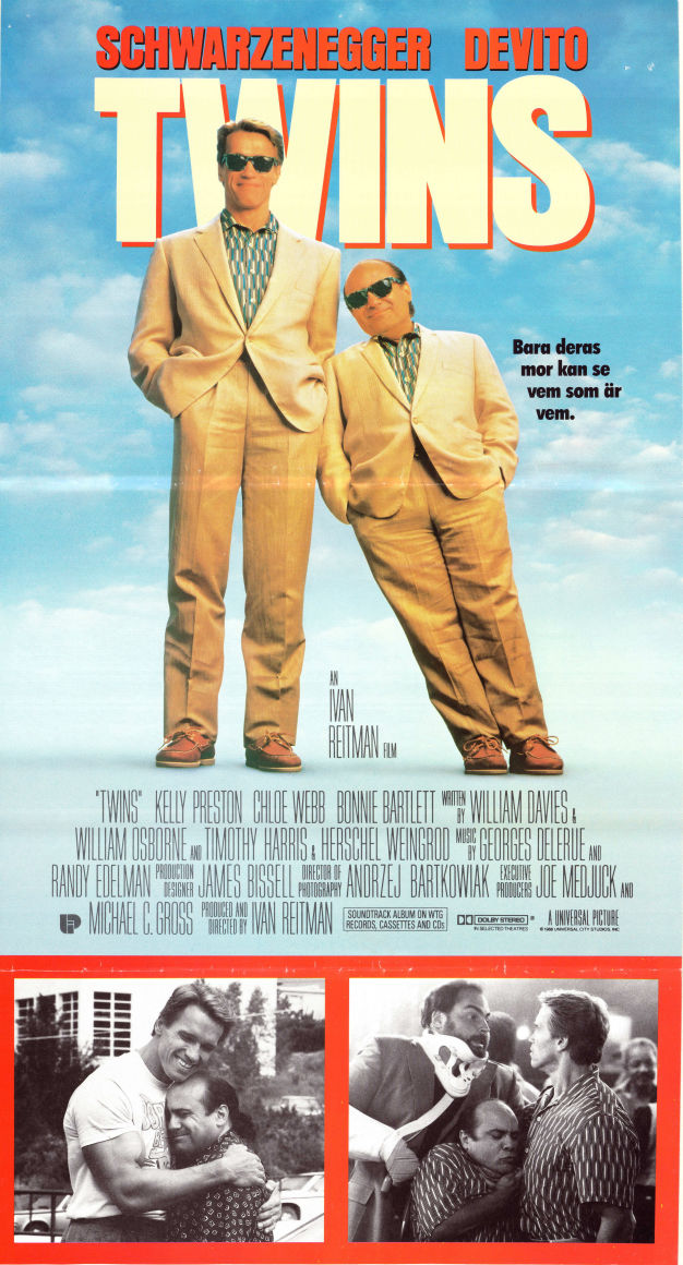 Twins 1988 movie poster Arnold Schwarzenegger Danny de Vito Kelly Preston Ivan Reitman