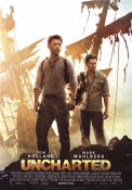 Uncharted 2022 movie poster Tom Holland Mark Wahlberg Antonio Banderas Ruben Fleischer