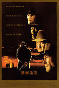 Unforgiven 1992 movie poster Gene Hackman Morgan Freeman Richard Harris Clint Eastwood