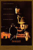 Unforgiven 1992 movie poster Gene Hackman Morgan Freeman Richard Harris Clint Eastwood