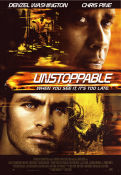 Unstoppable 2010 movie poster Denzel Washington Chris Pine Rosario Dawson Tony Scott Trains