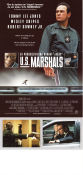 U.S. Marshals 1998 movie poster Tommy Lee Jones Wesley Snipes Robert Downey Jr Stuart Baird Trains Police and thieves