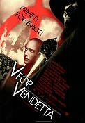 V for Vendetta 2005 movie poster Natalie Portman Hugo Weaving Rupert Graves Stephen Rea Stephen Fry John Hurt James McTeigue Politics From comics