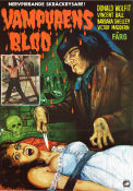 Blood of the Vampire 1958 movie poster Donald Wolfit Barbara Shelley Henry Cass Poster artwork: Walter Bjorne Ladies