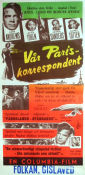 Assignment Paris 1952 movie poster Dana Andrews Märta Torén George Sanders Robert Parrish