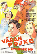 Our Boy 1936 movie poster Edvard Persson Tollie Zellman Nils Ekstam Arne Bornebusch Kids