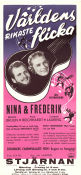 Verdens rigeste pige 1958 movie poster Poul Reichhardt Nina van Pallandt Frederik van Pallandt Lau Lauritzen Denmark