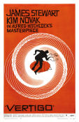 Vertigo 1958 movie poster James Stewart Kim Novak Barbara Bel Geddes Alfred Hitchcock