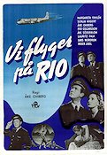Vi flyger på Rio 1949 movie poster Sonja Wigert Åke Söderblom Inger Juel Lars Nordrum Åke Ohberg Find more: SAS Planes Travel