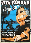 Vita fångar i Söderhavet 1943 poster Maria Montez Jon Hall Sabu Strand