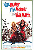 Viva Maria! 1965 movie poster Brigitte Bardot Jeanne Moreau George Hamilton Louis Malle Guns weapons