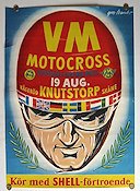 VM motorcross Knutstorp Shell 1958 poster Motorcycles