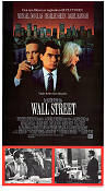 Wall Street 1987 movie poster Michael Douglas Charlie Sheen Daryl Hannah Oliver Stone Money