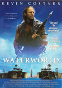 Waterworld 1995 movie poster Kevin Costner Jeanne Tripplehorn Dennis Hopper Kevin Reynolds Ships and navy