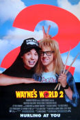 Wayne´s World 2 1993 movie poster Mike Myers Dana Carvey Christopher Walken Stephen Surjik