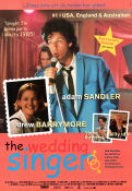 The Wedding Singer 1998 poster Adam Sandler Frank Coraci