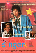 The Wedding Singer 1998 movie poster Adam Sandler Drew Barrymore Billy Idol Frank Coraci Romance