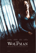 The Wolfman 2010 poster Benicio Del Toro Anthony Hopkins Emily Blunt Joe Johnston