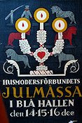 Husmodersförbundets julmässa 1928 poster Find more: Advertising