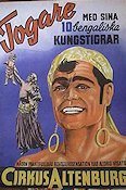 Cirkus Altenburg Togare with his ten Bengali Tigers 1948 poster Circus