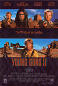 Young Guns II 1990 movie poster Emilio Estevez Kiefer Sutherland Lou Diamond Phillips Geoff Murphy