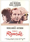 Professione: reporter 1975 movie poster Jack Nicholson Maria Schneider Jenny Runacre Michelangelo Antonioni