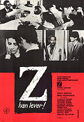 Z han lever 1969 poster Yves Montand Irene Papas Jean-Louis Trintignant Costa-Gavras