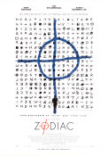 Zodiac 2007 movie poster Jake Gyllenhaal Mark Ruffalo Robert Downey Jr David Fincher